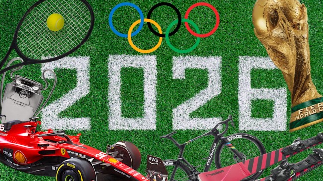 2026年體育日曆:年度主要體育賽事,包括足球、網球、F1、自行車等。
