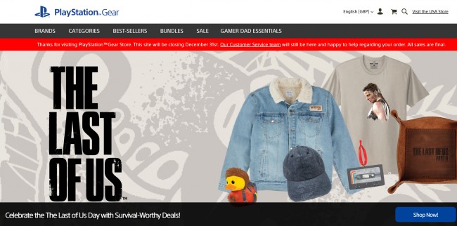 PlayStation Gear 官方商店確認將於 12 月關閉