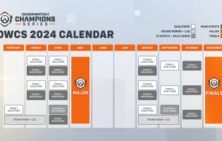 這是 2024 年的守望先鋒冠軍系列賽日曆