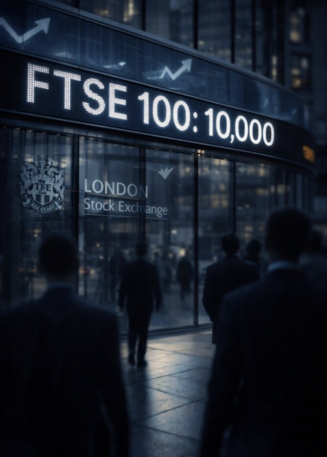 富時100指數首次突破10,000點大關