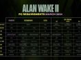 Alan Wake 2 現在更容易在 PC 上運行