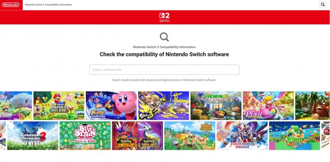 任天堂推出官方網站測試 Switch 和 Switch 2 遊戲之間的兼容性