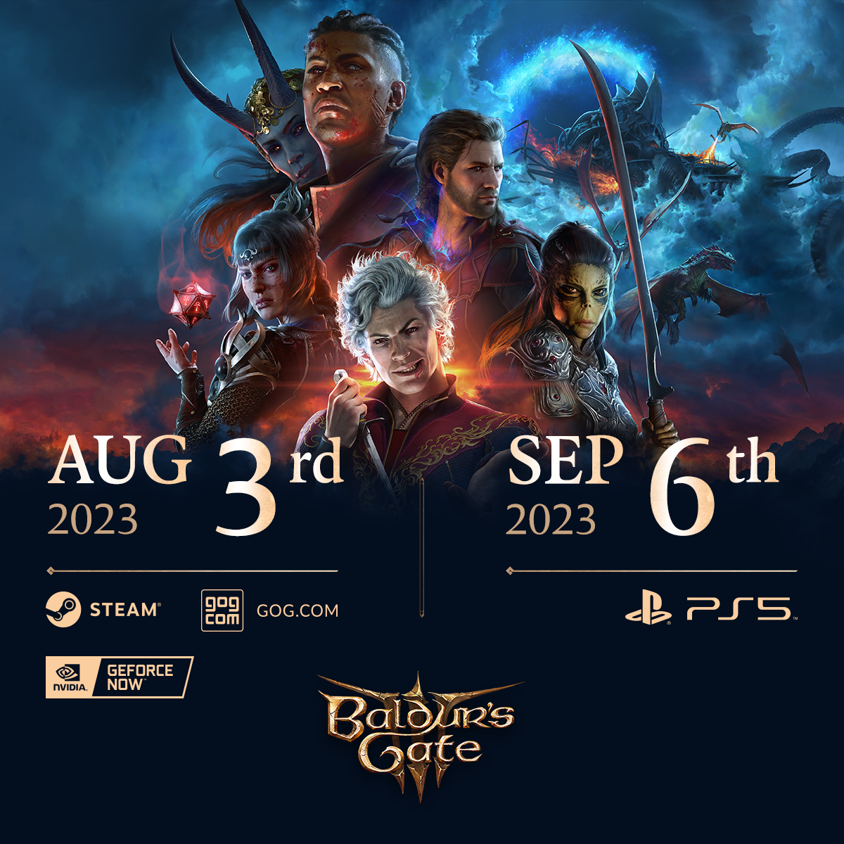 Baldur's Gate III Release Dates Announced for PC, PS5, and Xbox Series
