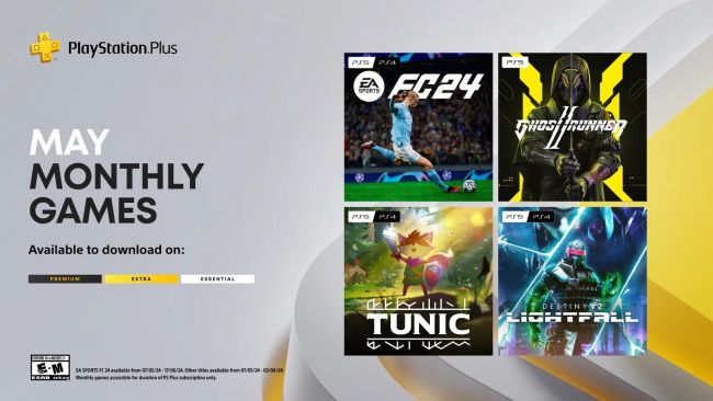 PlayStation Plus offers EA Sports FC 24, Tunic and Ghostrunner 2 for free