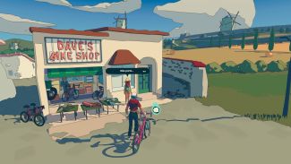 Close-up on a customized bike in Wheel World