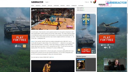 GRTV 新聞 - 《NBA 2K21》內的廣告
