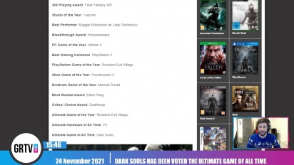 GRTV 新聞 -  《黑暗靈魂》被投票選為Golden Joysticks 有史以來的終極遊戲